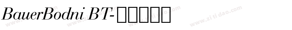 BauerBodni BT字体转换
